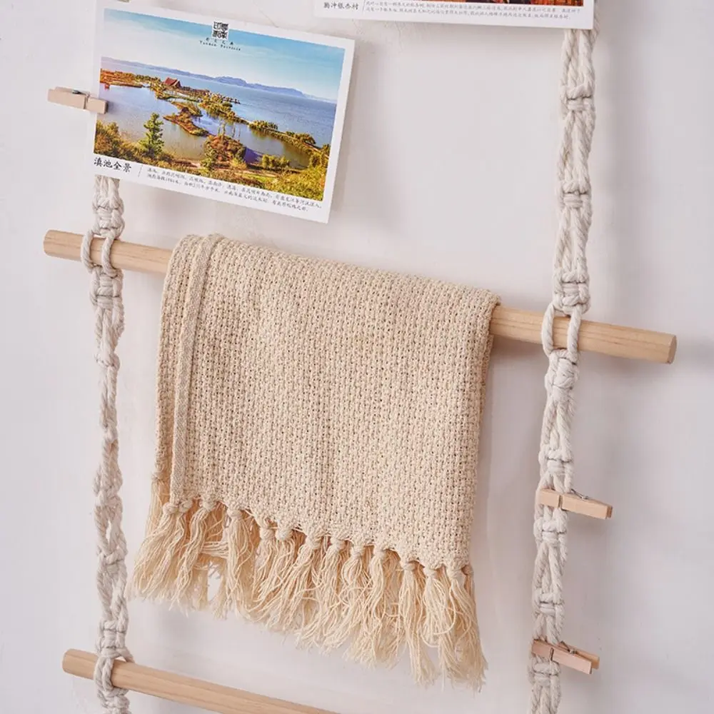 Wall Art Cotton Rope Decorative Shelf Wall Mounted Creative Woven Tapestry Handmade Exquisite Storage Rack Children's Room