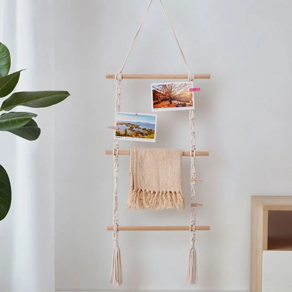 Wall Art Cotton Rope Decorative Shelf Wall Mounted Creative Woven Tapestry Handmade Exquisite Storage Rack Children's Room