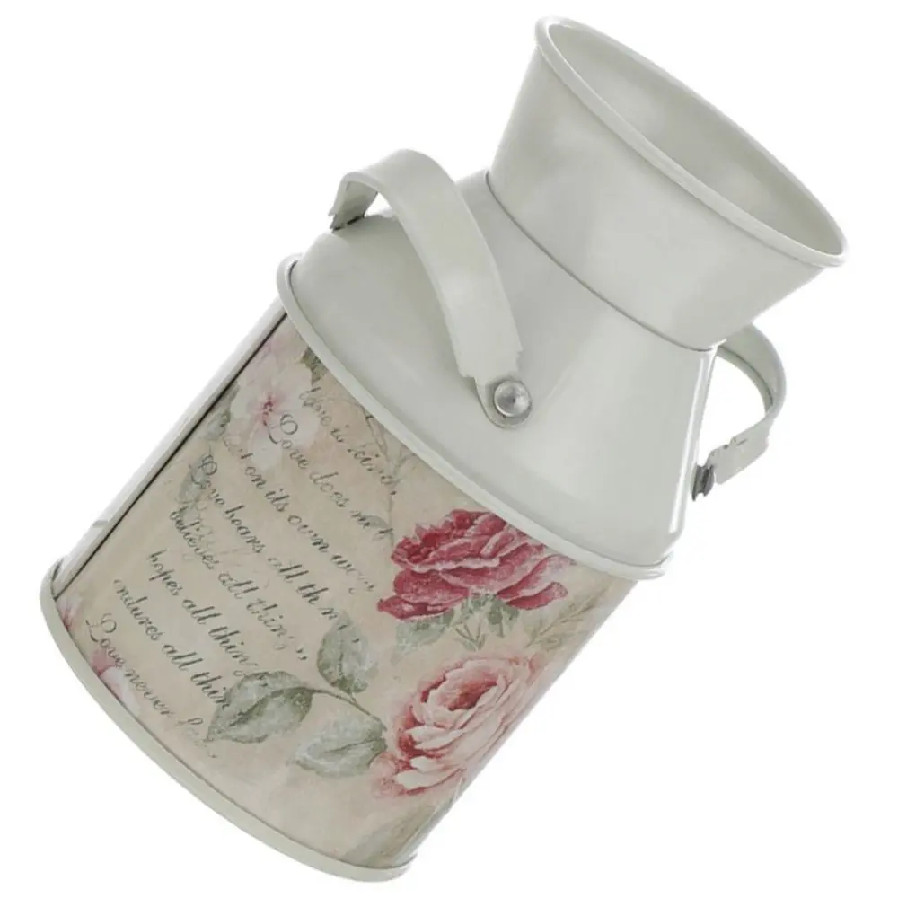 Durable Iron Art Metal Flower Vase Small Vintage Vase Bucket Nordic Iron Jar Container Office
