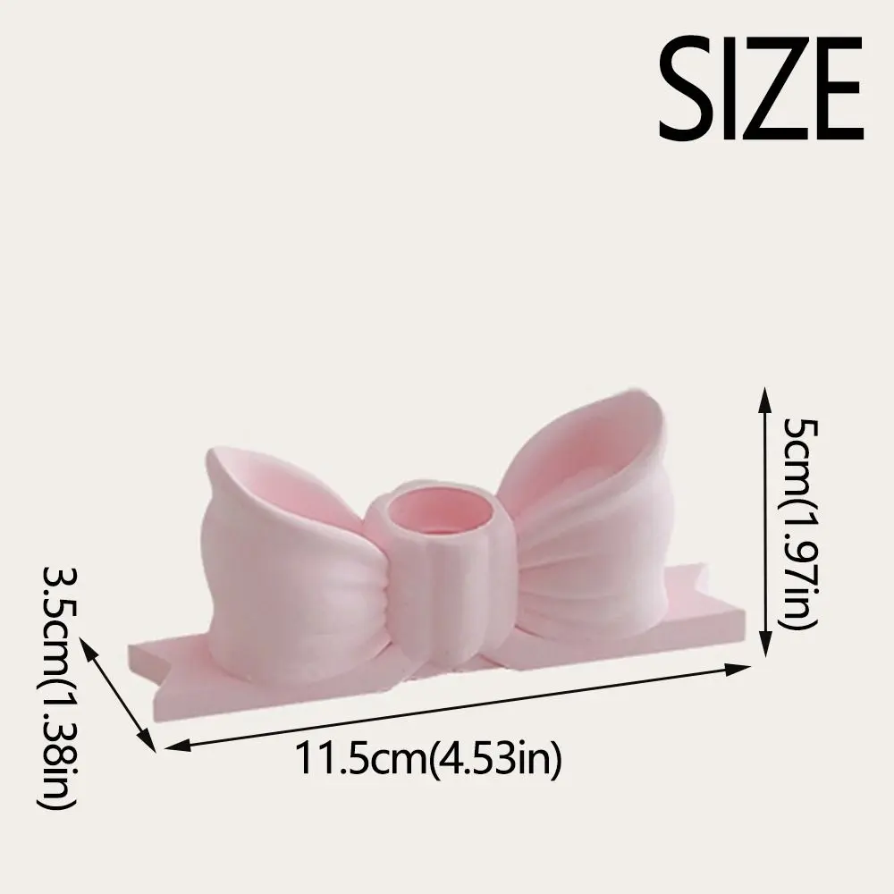 Wedding Ins Gypsum Candlestick Holder Plaster Vintage Bow Candle Holder Stylish Simple Mini Candle Stands Aromatherapy