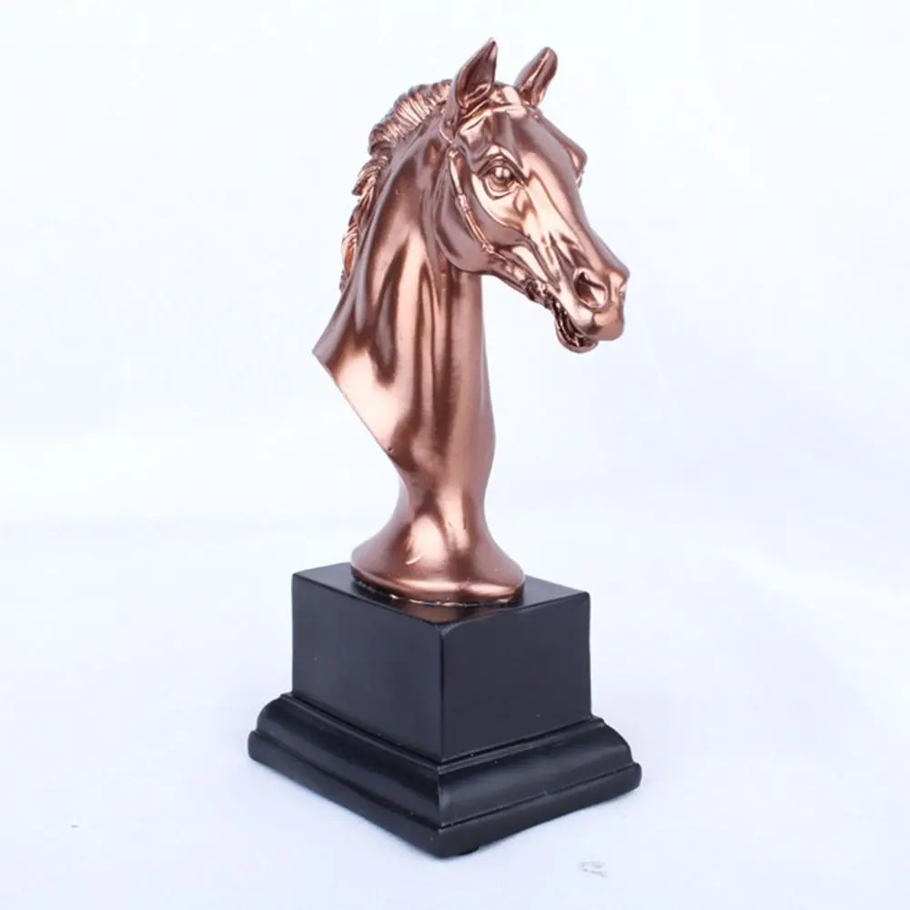 Kawaii Horse Head Desk Craft Mini Exquisite Horse Resin Ornament Handmade Durable Horse Head Figurine Christmas