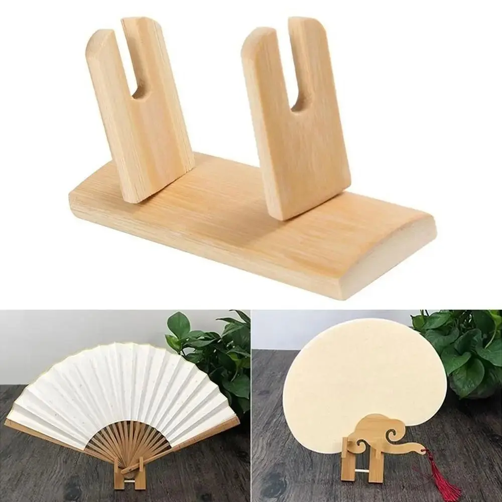 Wedding Decoration Durable Folding Hand Fan Stand Traditional Stylish Bamboo Display Holder Bamboo Bamboo Frame Wedding