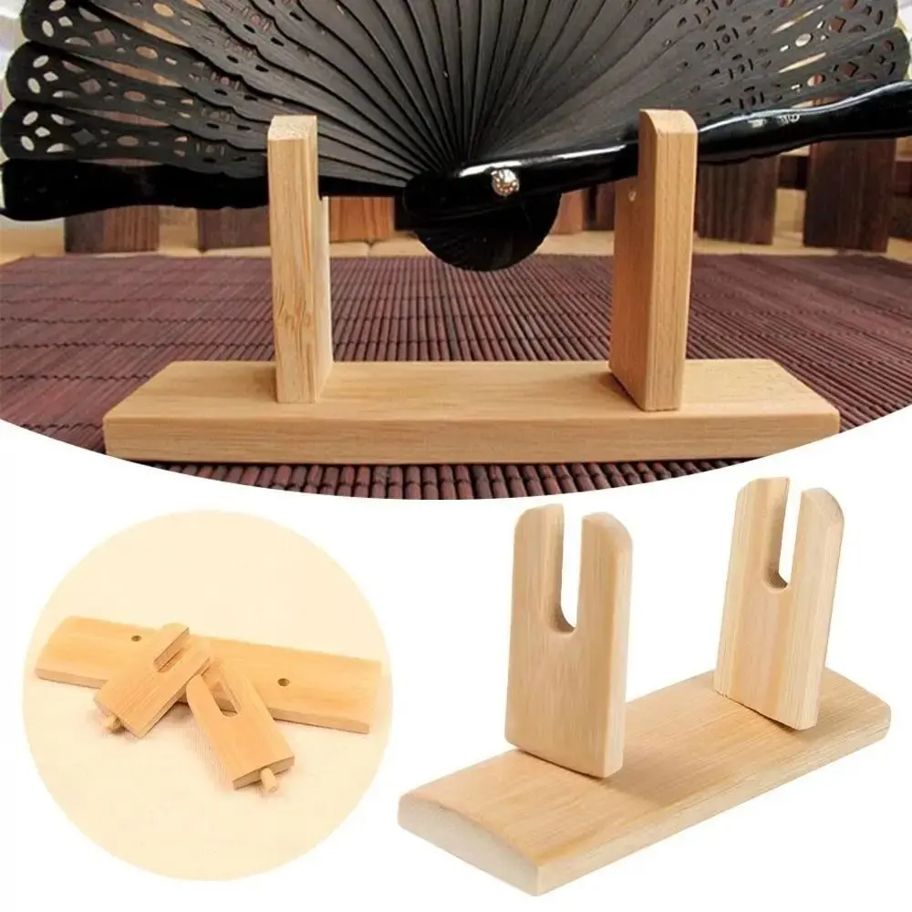 Wedding Decoration Durable Folding Hand Fan Stand Traditional Stylish Bamboo Display Holder Bamboo Bamboo Frame Wedding