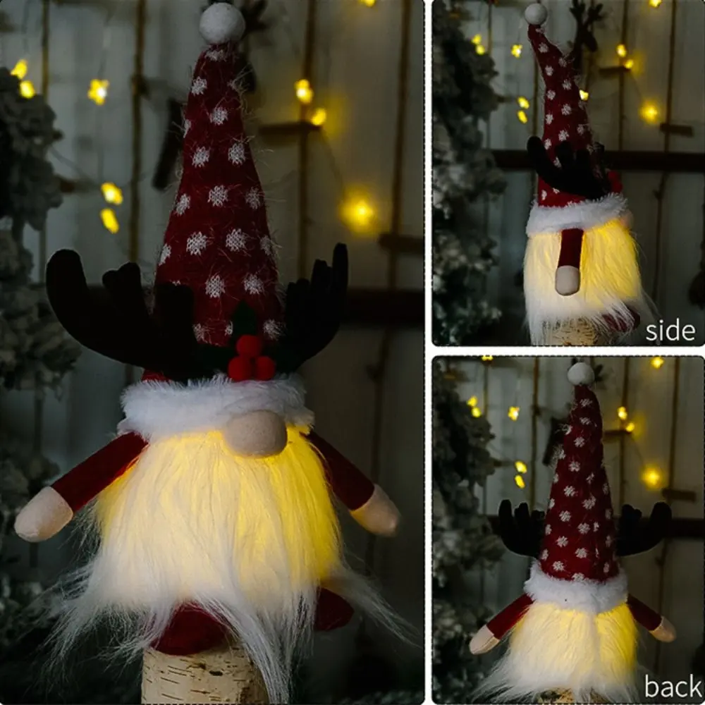 Gifts With Led Light Christmas Gnome Plush Doll Nordic Festival Supplies Faceless Doll Handmade Dwarf Doll Christmas Decoration