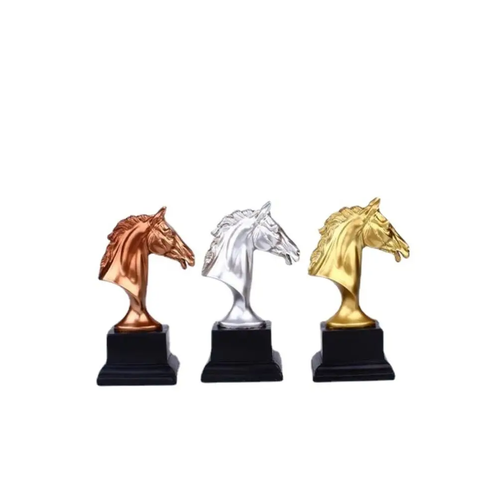 Kawaii Horse Head Desk Craft Mini Exquisite Horse Resin Ornament Handmade Durable Horse Head Figurine Christmas