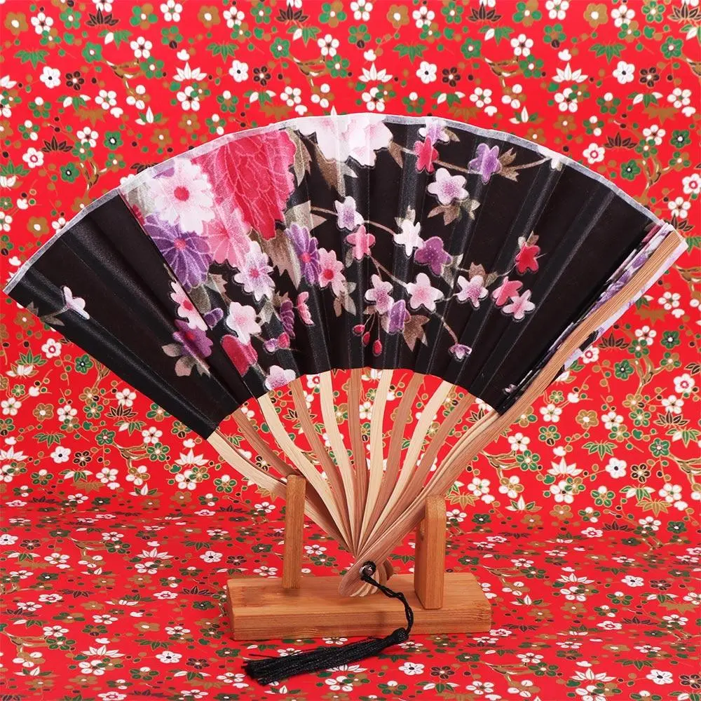 Wedding Decoration Durable Folding Hand Fan Stand Traditional Stylish Bamboo Display Holder Bamboo Bamboo Frame Wedding
