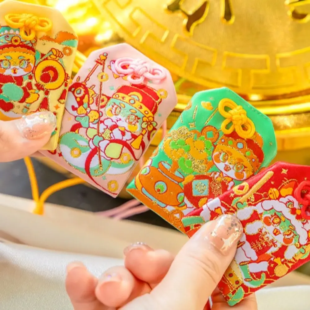 National Style Snake New Year Small Sachet Cute Traditional Amulet Bag Reusable Bag Charm Hanging Ornaments Home