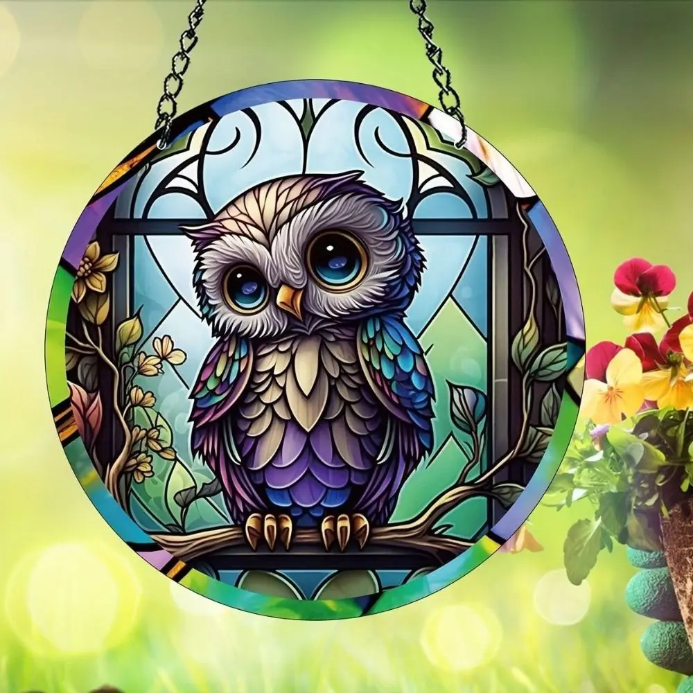 Painted Design Halloween Owl Hanging Ornaments Cartoon Unique Halloween Black Cat Ornaments Easy to Install