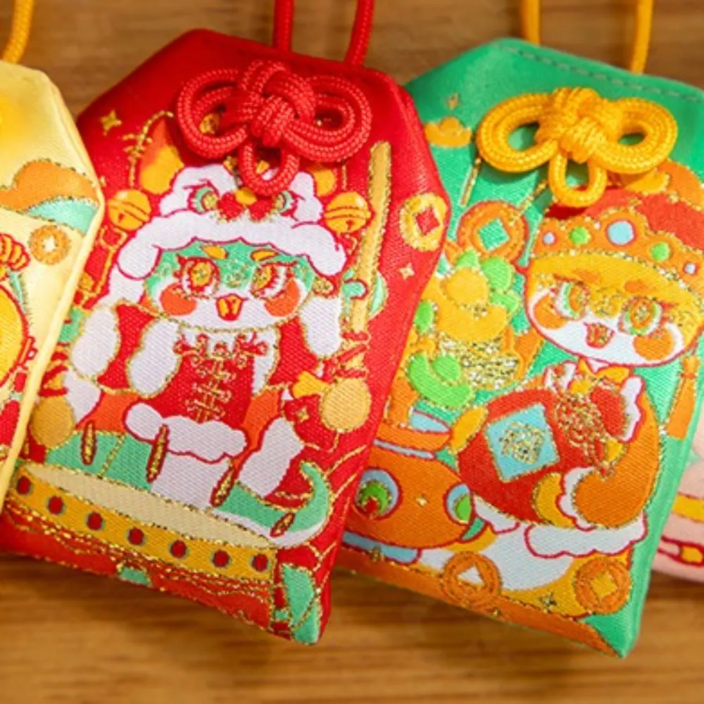National Style Snake New Year Small Sachet Cute Traditional Amulet Bag Reusable Bag Charm Hanging Ornaments Home