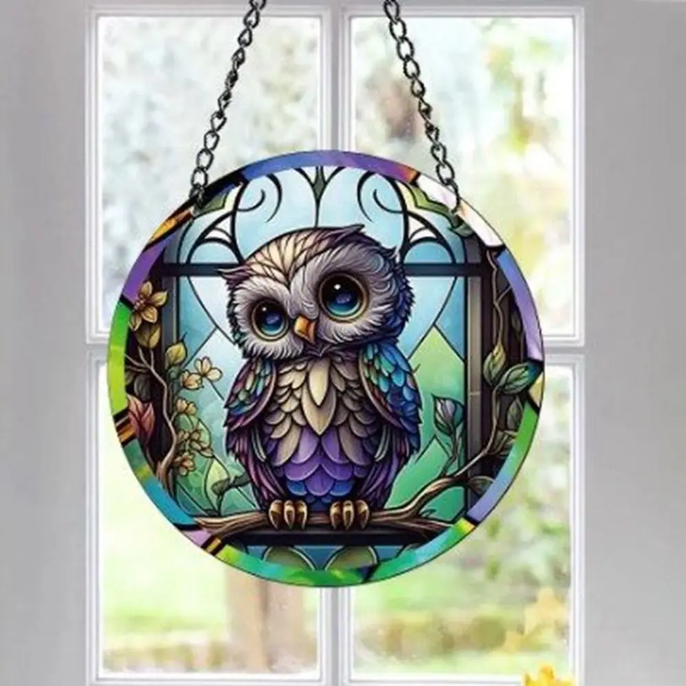 Painted Design Halloween Owl Hanging Ornaments Cartoon Unique Halloween Black Cat Ornaments Easy to Install