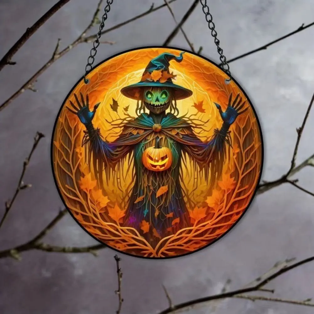 Painted Design Halloween Owl Hanging Ornaments Cartoon Unique Halloween Black Cat Ornaments Easy to Install