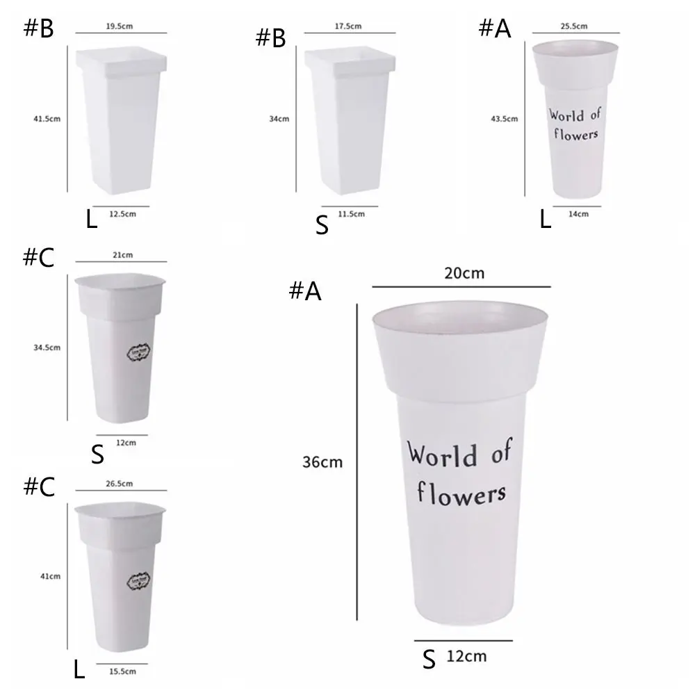Plant Growing Container Plastic Flower Buckets Nordic Rustic Flower Display Buckets Pastoral Plant Planter Outdoor Indoor Decor