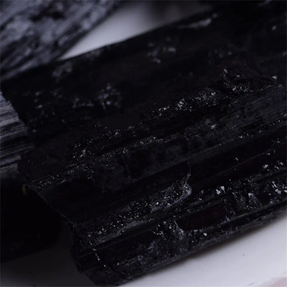 Funny Natural Natural Black Tourmaline Stone Crafts Black Black Tourmaline Raw Stone Handicraft Aromatherapy Stone Ore Specimens