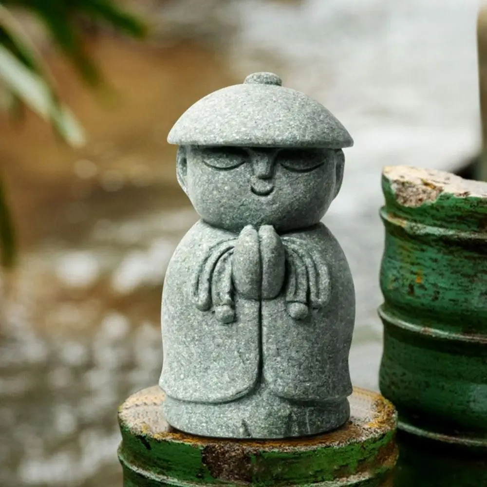 Durable Miniature Buddha Statue Exquisite Handmade Little Monks Figurine Cute Zen Garden Ornament Garden