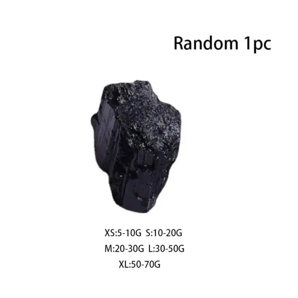 Funny Natural Natural Black Tourmaline Stone Crafts Black Black Tourmaline Raw Stone Handicraft Aromatherapy Stone Ore Specimens
