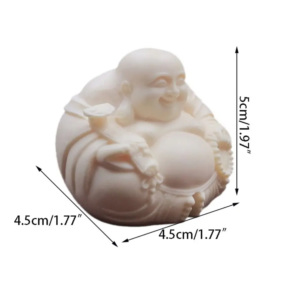 Chinese Style Handmade Maitreya Buddha Sculpture Cute Mini Laughing Buddha Ornaments Miniatures Buddha Statue Craft Family Gift