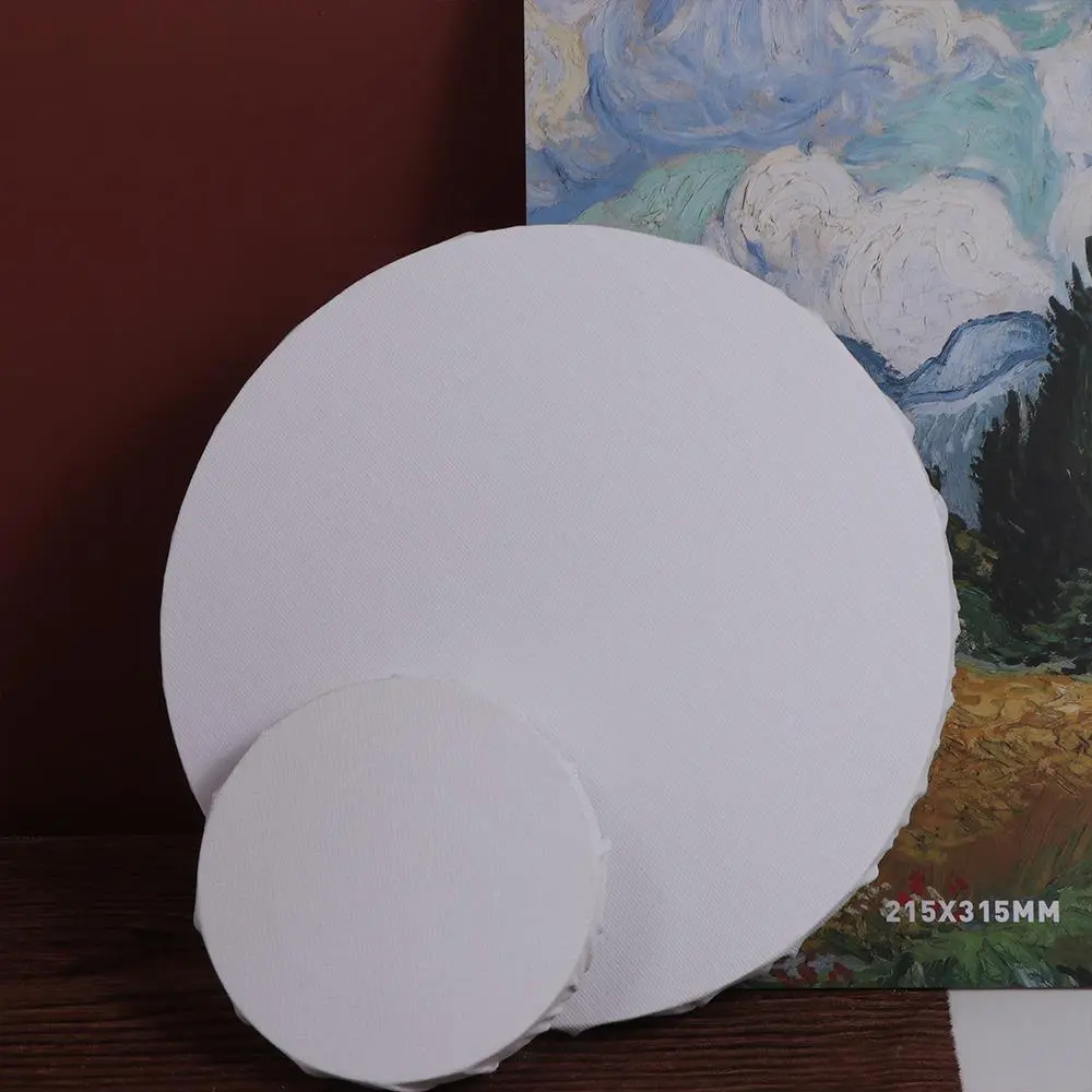 Round Multi Size for Artist Thicken Wooden Painter Painting Board Drawing Board Picture Frame Circle Canvas