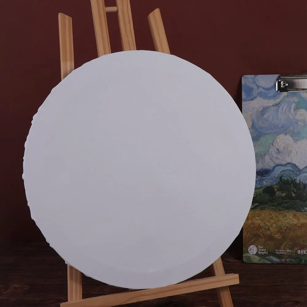 Round Multi Size for Artist Thicken Wooden Painter Painting Board Drawing Board Picture Frame Circle Canvas