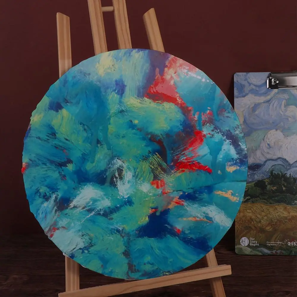Round Multi Size for Artist Thicken Wooden Painter Painting Board Drawing Board Picture Frame Circle Canvas