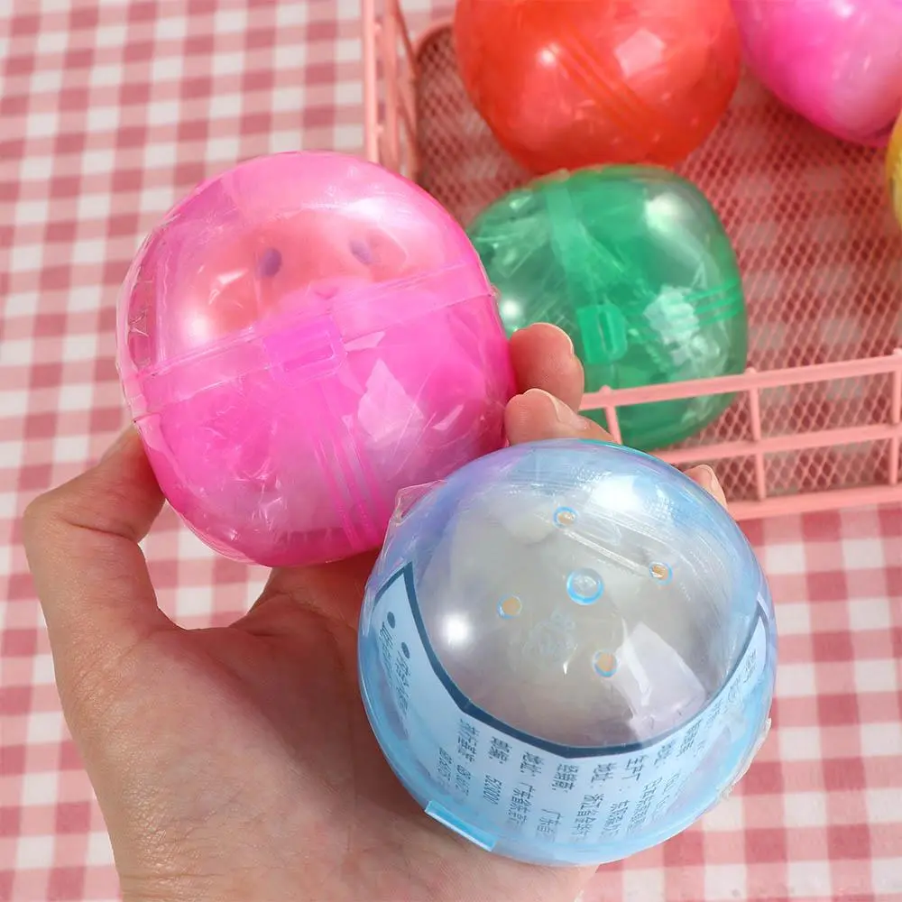 Gag Toys Anime Hamster Fatty Milky Soft Hamster Stress Relief Capsule Toys Capsule Hamster Gashapon Toys Gashapon Hamster