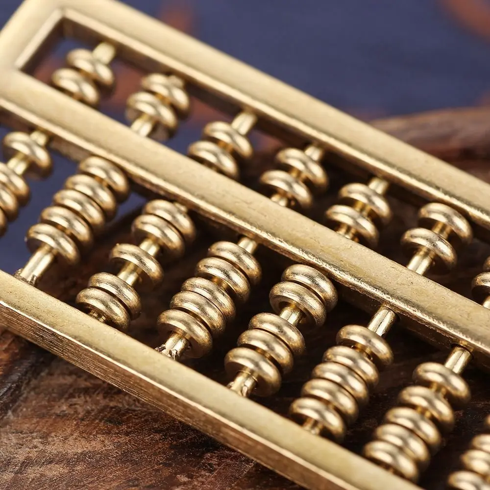 Good Luck Alloy Abacus Ornament Handicraft Movable Abacus Keychain Accessories Mini Ruyi Abacus Craft Ornament Car Crafts