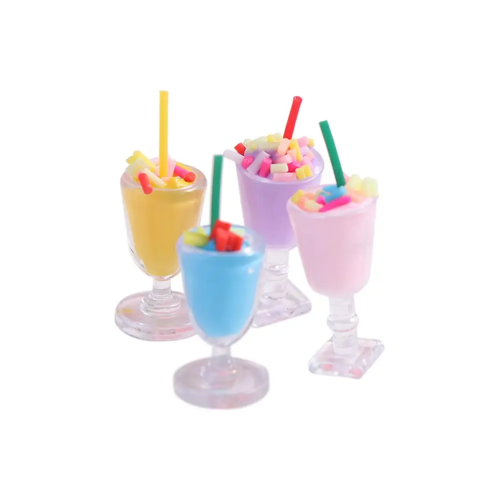 8Pcs/set Funny Mini Ice Cream Figurines Cartoon Cute Food Toys Model DIY Ice Cream Miniature Kitchen