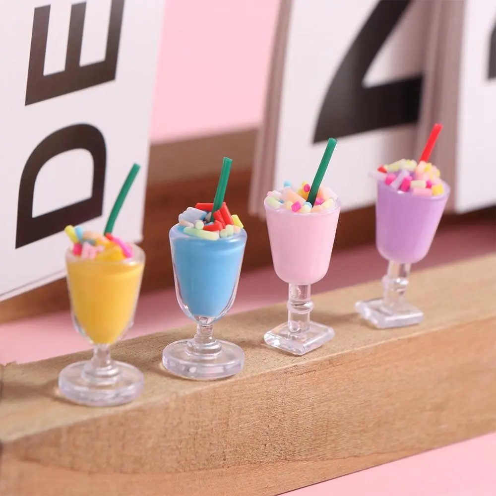 8Pcs/set Funny Mini Ice Cream Figurines Cartoon Cute Food Toys Model DIY Ice Cream Miniature Kitchen