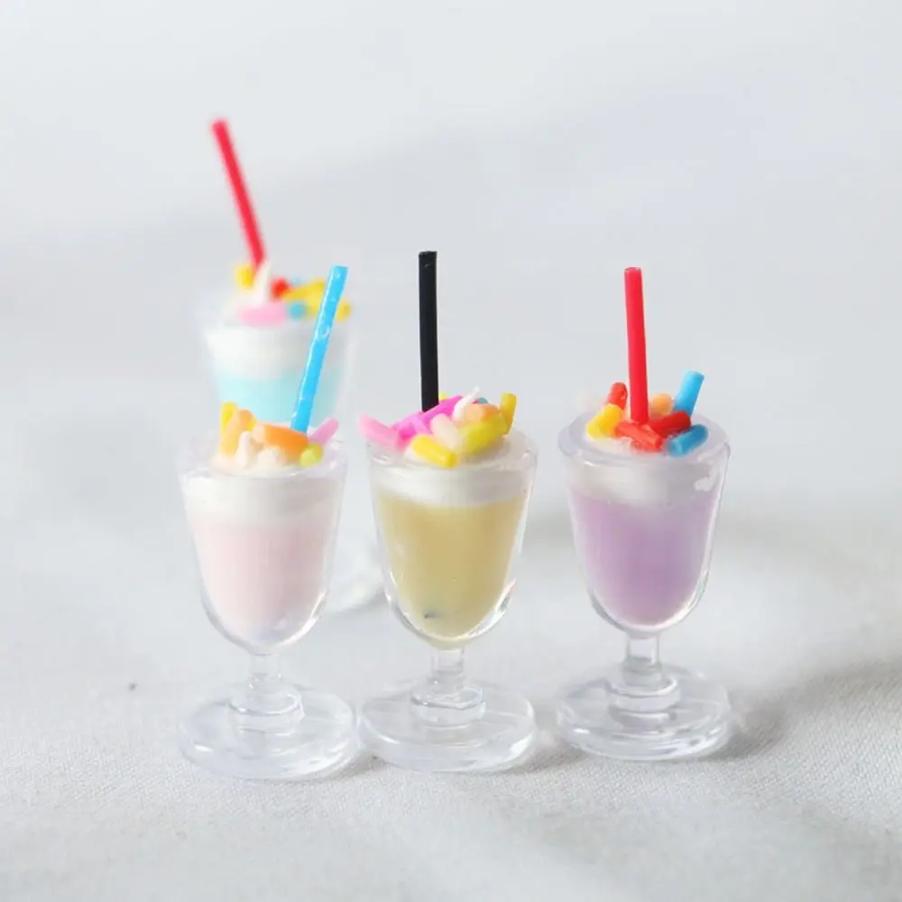 8Pcs/set Funny Mini Ice Cream Figurines Cartoon Cute Food Toys Model DIY Ice Cream Miniature Kitchen