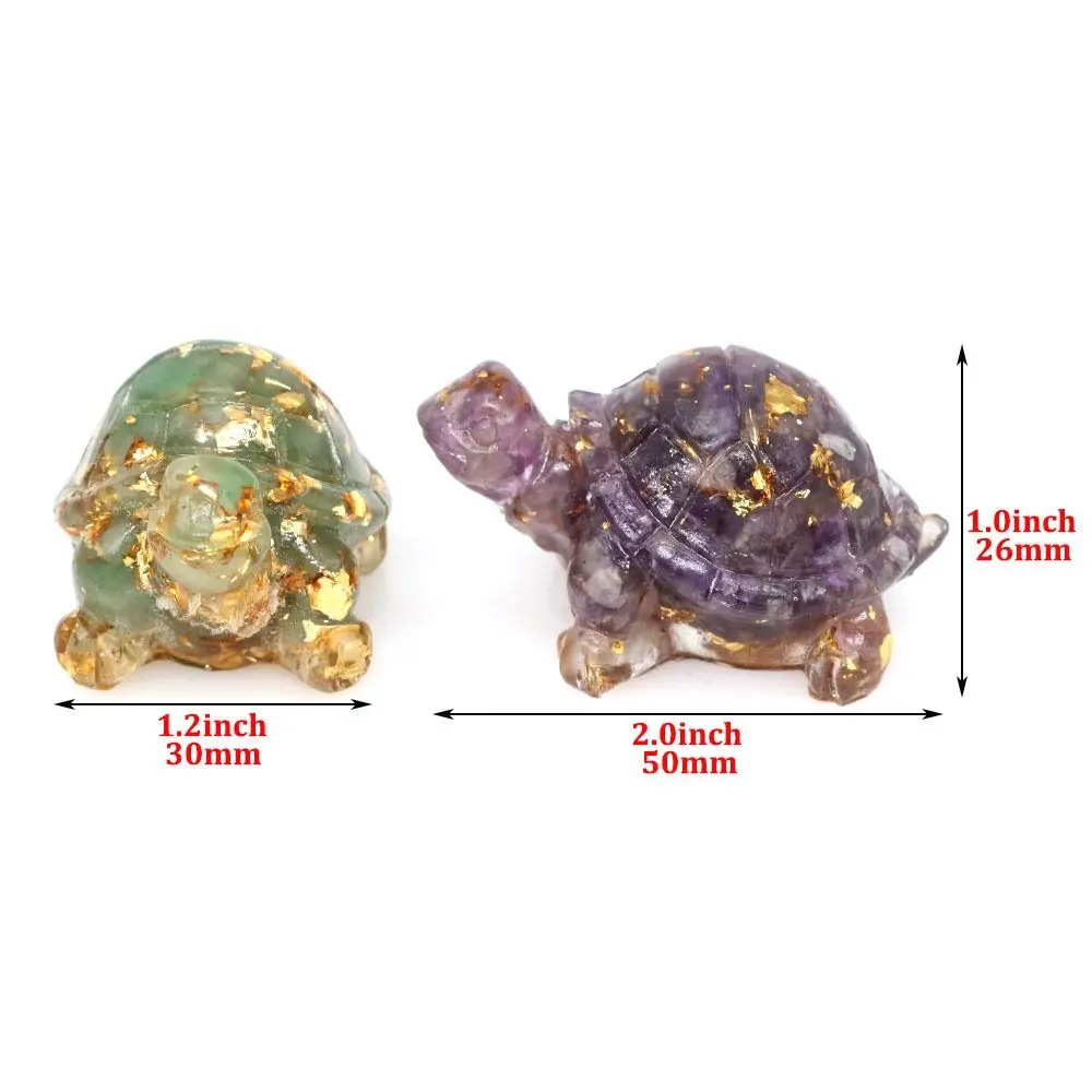 Multipurpose Animals Crystal Epoxy Turtle Statue Tortoise Natural Pocket Tortoise Figurine Crystal Epoxy Office