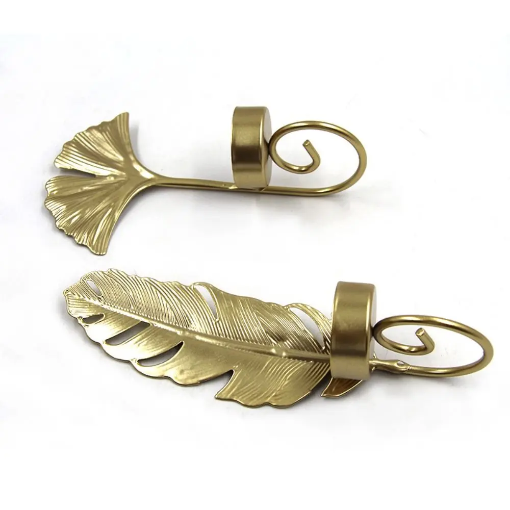 Nordic Style Leaf Candlestick Holder Iron Art Gold Wall Hanging Candle Stand Handmade Metal Candlestick Holder Wedding Table