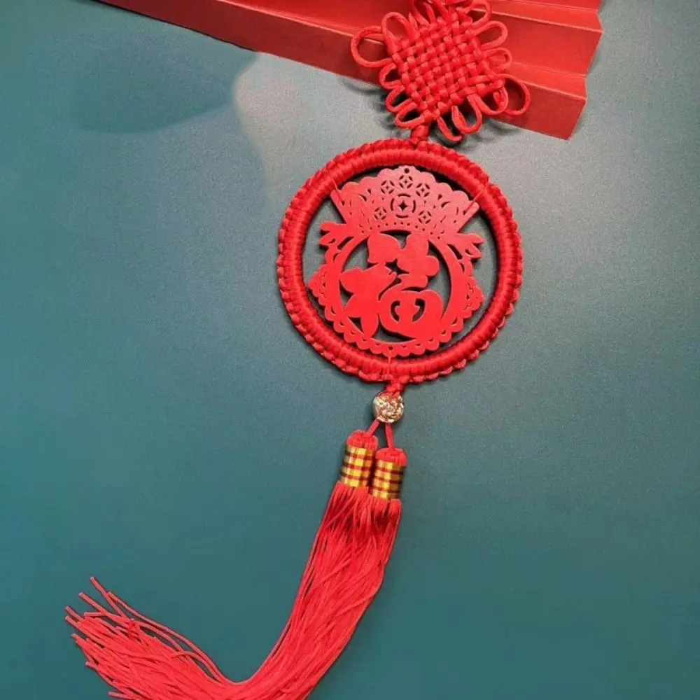 Red Chinese Knot Pendant Traditional Reusable Spring Festival Hanging Pendant Exquisite Creative New Year Ornament Home