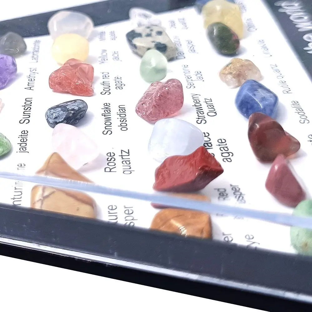 Gemstones Natural Crystal Rock Collection 36 Ore Natural Crafts Natural Specimens Triangular Set Collection