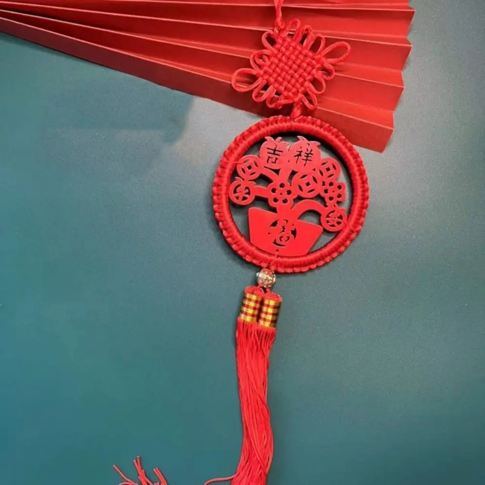Red Chinese Knot Pendant Traditional Reusable Spring Festival Hanging Pendant Exquisite Creative New Year Ornament Home