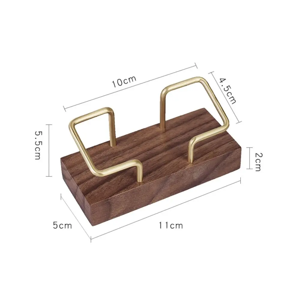 Tabletop Shelf Business Card Holder Card Storage Walnut Wood Wooden Card Holder Beech Wood Metal Card Organizer