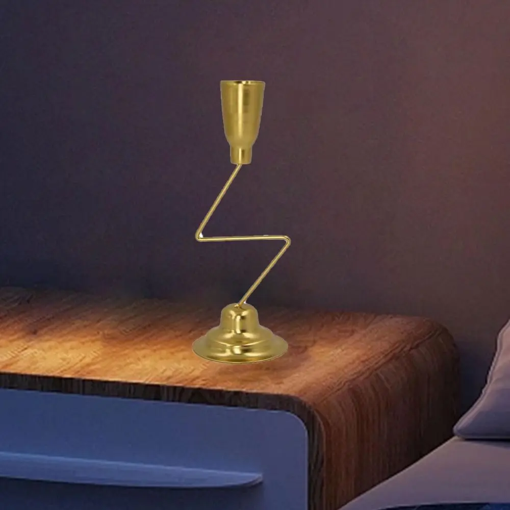 Modern High-end Nordic Candle Holder Simple Elegant Gold Aromatherapy Stand Decorative Metal Candlestick Desktop