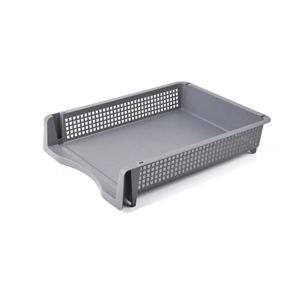 Simple Desktop Organizer Stackable File Rack File Organizer Laminated A4 File Storage Tray Papers Rack INS Style Archives