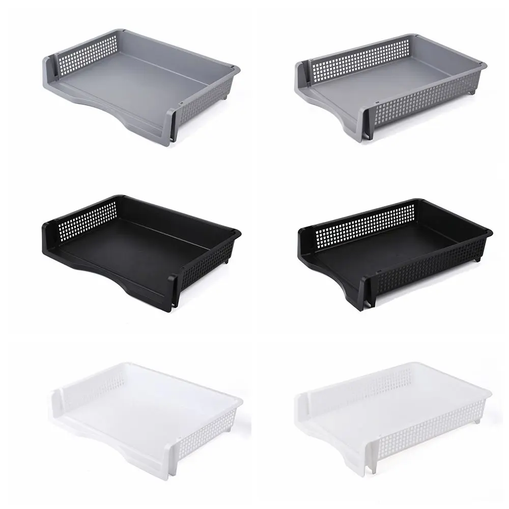 Simple Desktop Organizer Stackable File Rack File Organizer Laminated A4 File Storage Tray Papers Rack INS Style Archives