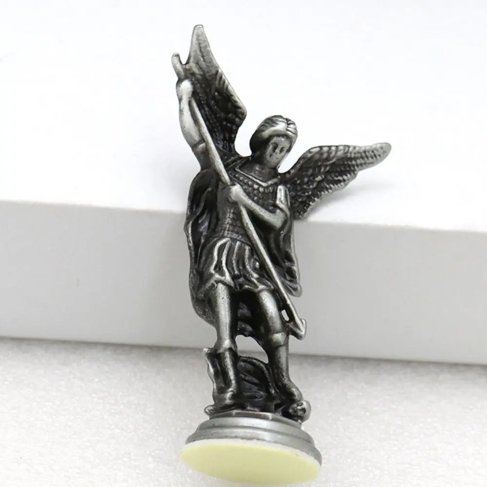 Creative Alloy Ctafts Michael Figurine Handmade Vivid Michael Ornaments Small Christian Guardian Statues Tabletop