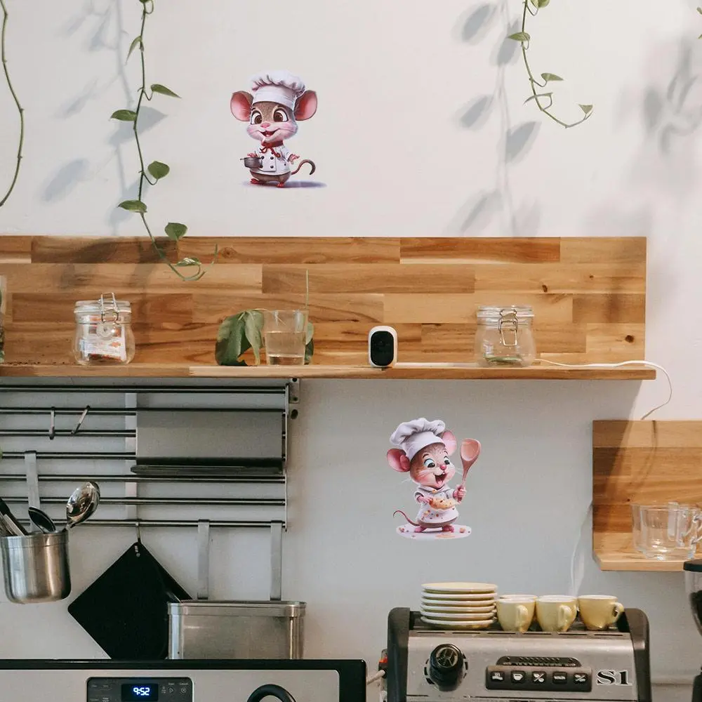 Living Room Decoration Cartoon Mouse Wall Stickers PVC Self-adhesive Wallpaper Cute Creative Decoration Mural Kids Baby Room
