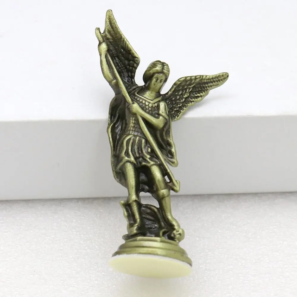 Creative Alloy Ctafts Michael Figurine Handmade Vivid Michael Ornaments Small Christian Guardian Statues Tabletop