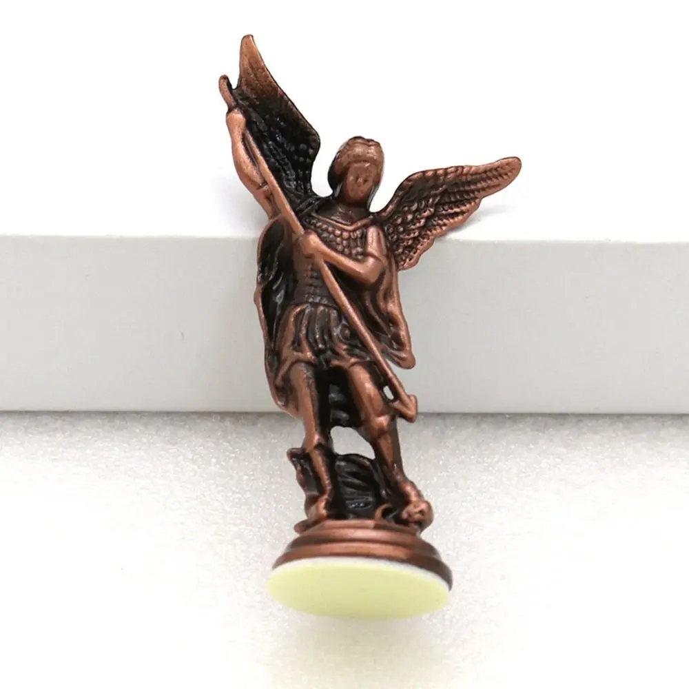 Creative Alloy Ctafts Michael Figurine Handmade Vivid Michael Ornaments Small Christian Guardian Statues Tabletop