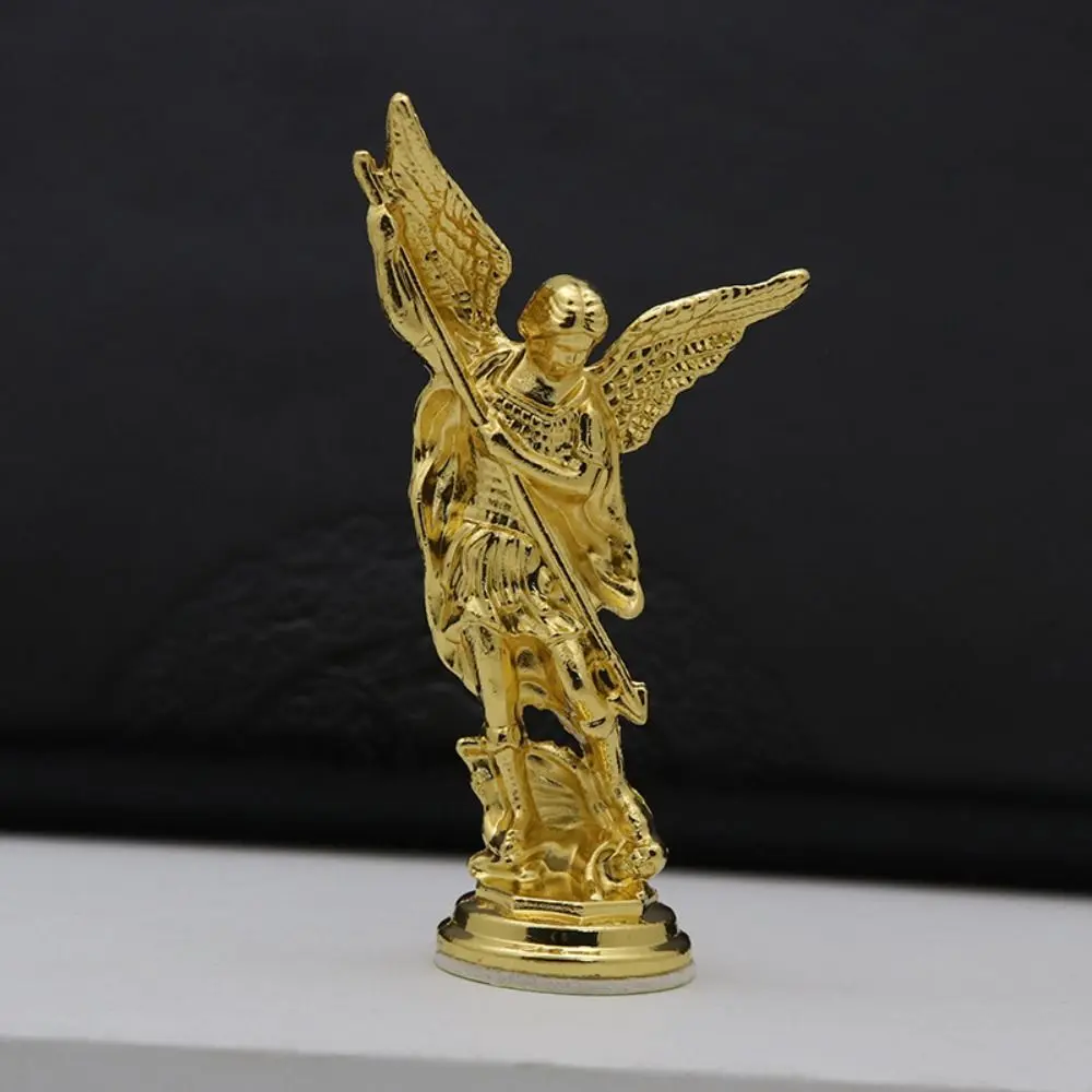 Creative Alloy Ctafts Michael Figurine Handmade Vivid Michael Ornaments Small Christian Guardian Statues Tabletop