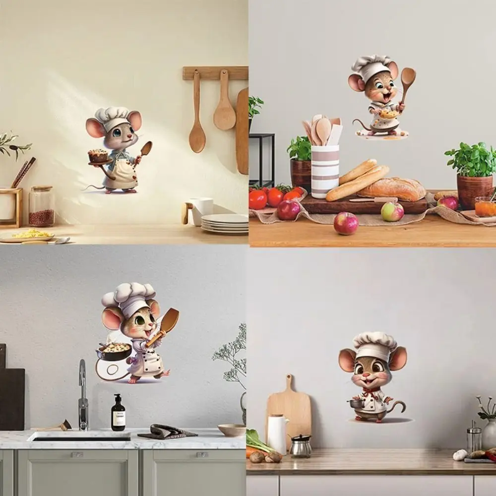 Living Room Decoration Cartoon Mouse Wall Stickers PVC Self-adhesive Wallpaper Cute Creative Decoration Mural Kids Baby Room