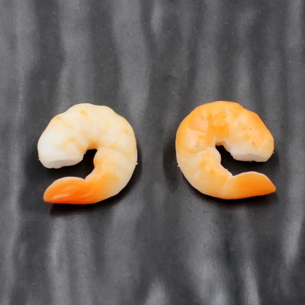 Fake Food Model PVC Simulation Shrimp Tail Simple Mini Shrimp Model Durable Realistic High Imitation Shrimp Dish Decoration
