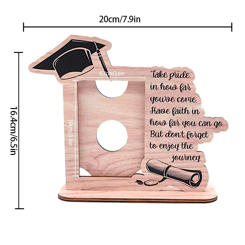 Vintage Graduation Photo Frame Celebration Festival Wooden Picture Frame Rustic Handmade Picture Display Stand Friend Gifts