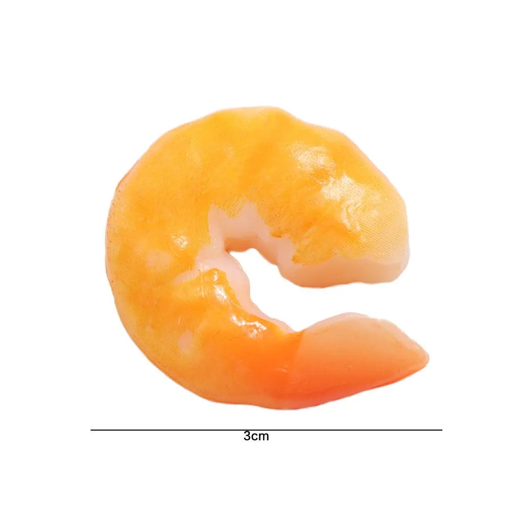 Fake Food Model PVC Simulation Shrimp Tail Simple Mini Shrimp Model Durable Realistic High Imitation Shrimp Dish Decoration