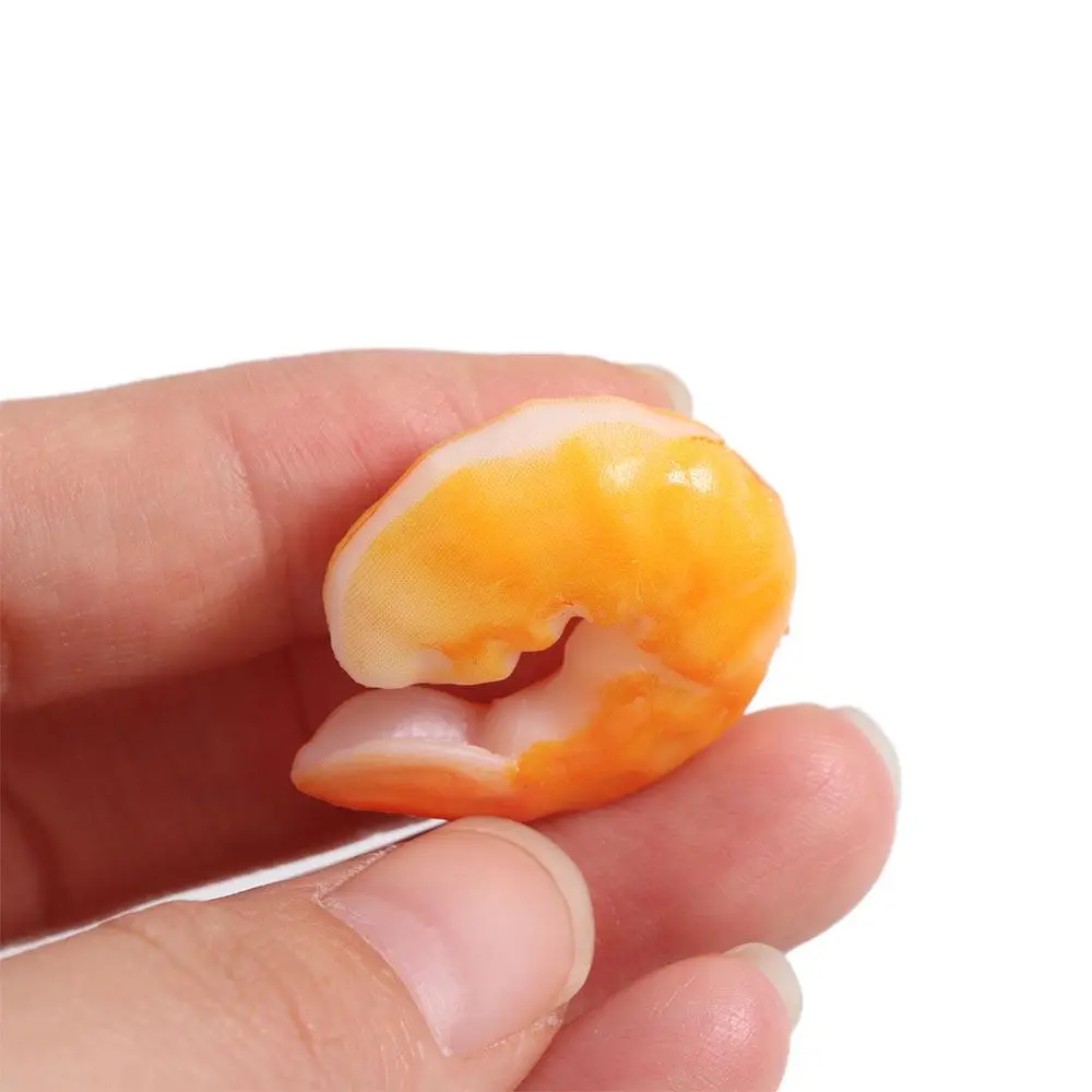 Fake Food Model PVC Simulation Shrimp Tail Simple Mini Shrimp Model Durable Realistic High Imitation Shrimp Dish Decoration