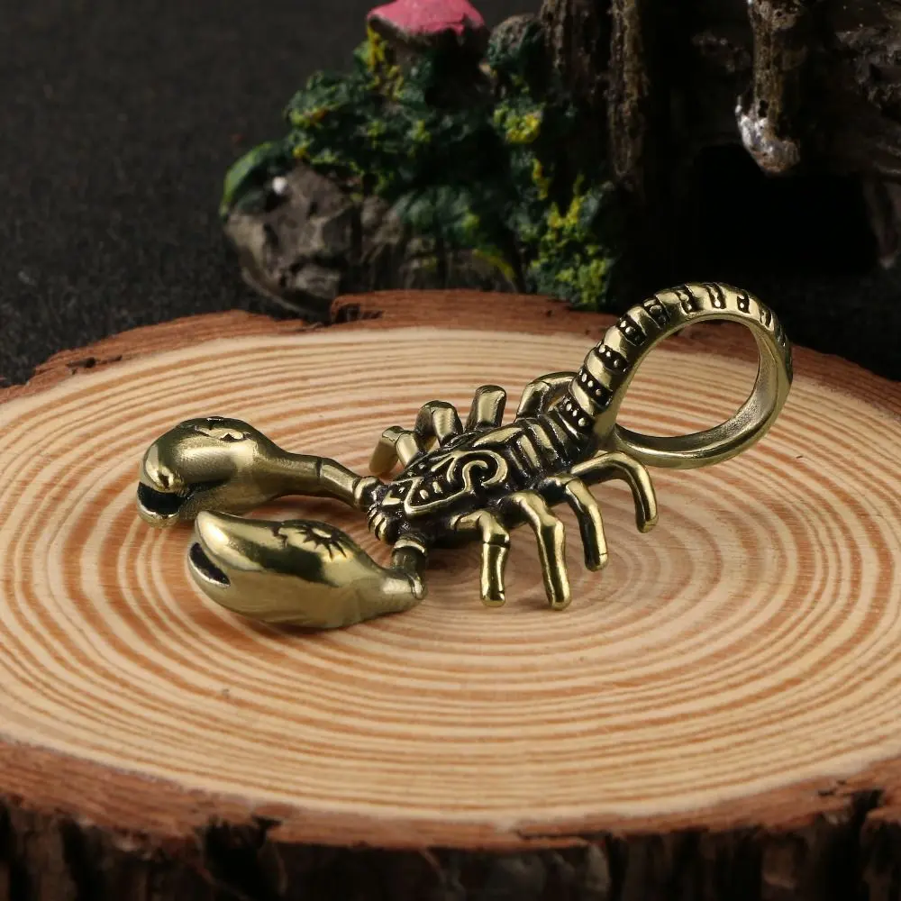 Easy Use Handmade Scorpion Sculpture Pure Copper Vivid Jewelry Pendant Hand Painted Brass Animal Miniatures Home Decor