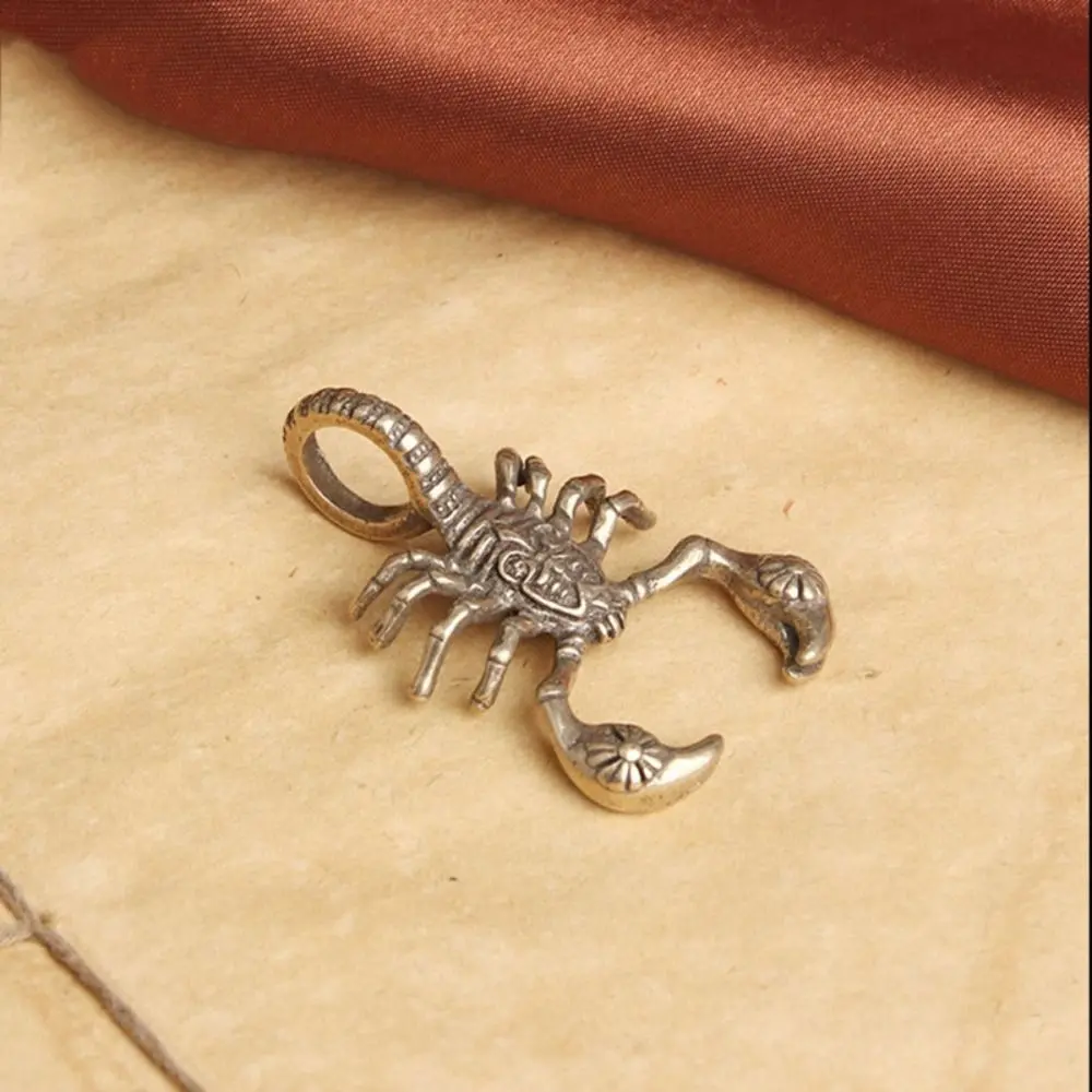 Easy Use Handmade Scorpion Sculpture Pure Copper Vivid Jewelry Pendant Hand Painted Brass Animal Miniatures Home Decor