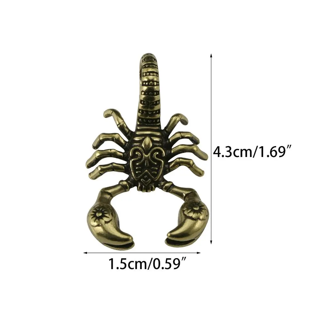 Easy Use Handmade Scorpion Sculpture Pure Copper Vivid Jewelry Pendant Hand Painted Brass Animal Miniatures Home Decor